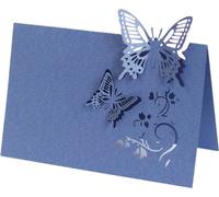 50PCS Cartes de Table Papillon 3D, Cartes de Table Papillon 3D Cartes de Table Nom Elégant Pour Décoration de Table Réception Party