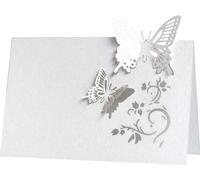 50PCS Cartes de Table Papillon 3D, Cartes de Table Papillon 3D Cartes de Table Nom Elégant Pour Décoration de Table Réception Party