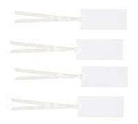 50pcs Cartes de Table Vierges, 4x9cm Marque-Places avec Ruban Idéales pour Décorer une Table pour un Dîner de Mariage un Banquet ou Une Fête