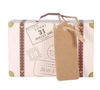 50pcs carton boîte de de bonbons mini valise en forme de boîte décorative collation conteneur de mariage anniversaire faveurs de fête