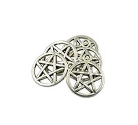 50pcs Charmes Pentacle Noeud Tibétain Argent Rétro 16mm pour Fabrication Bijoux DIY