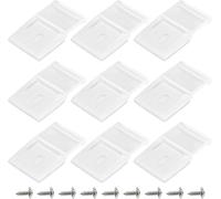 50pcs Clip de Bande Lumineuse Transparente avec Vis Clips de Montage de Bande Lumineuse Auto-adhésive Fixations de Lumière LED Support de Montage pour Armoires Extérieur