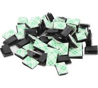 50PCS Clip de câble auto-adhésif noir Accessoires automobiles pour 2.5mm/0.1in Wide Line Maximum