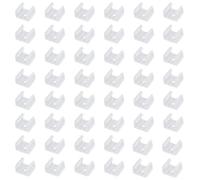 50pcs Clips Câbles, Clips de Montage pour Bande Lumineuse LED Néon, Supports de Fixation Translucides pour Bandes de Silicone LED de 12mm à 14mm, Idéal pour Décoration Intérieure et Extérieure-Amcbkye