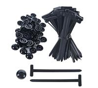 50Pcs Collier de Serrage Plastique Réutilisable, Serre-Câble Universel Nylon avec Boucle - Collier Serrage Noir Résistant aux UV pour Voiture, Velo, Câble Management et Réparation Quotidienne (2025)