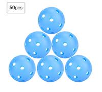 50pcs couleur solide balles de golf à air creux exercice intérieur pour les enfants (bleu)