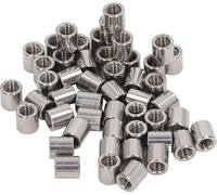 50Pcs Coupling Nut Round Rod Connector 304 Stainless Steel Female Thread M6x1.0 10 L11mm
