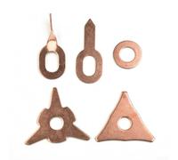 50Pcs Coussins Rondelle Soudure Mixte pour Spotter Acier Plaqué pour | Inclut triangles traction étoiles droits torsadés pour soudure carrosserie pour voiture accessoires essentiels