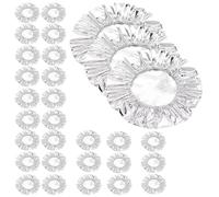 50Pcs Couvercles Alimentaires Réutilisables en Aluminium, Charlottes Isothermes Robustes avec Élastique, couvercles alimentaires réutilisables feuille, Couvre Plat Extensible Lavable Bols et Assiettes