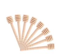50Pcs Cuillères à miel Bâton en Bois naturel Mélangeur Ménage Portable Confiture Miel Distribution Pot Collection (16cm)