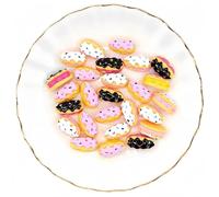 50pcs cute Slime Charms mix set résine flatback Making Supplies pour bricolage artisanat et décoration Clip - up perles divers bonbons fruits gâteau décoration