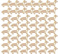 50pcs Dachshund Paper Clips,Creative Metal Paper Clips,Dachshund Decoration,Cartoon Bookmark Paper Clips,Animal Shaped Paper Clips
