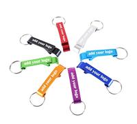 50pcs Décapsuleur personnalisé avec votre texte logo porte-clés en aluminium Décapsuleur de bouteille de bière personnalisé pour mariage, anniversaire, fête, cadeau