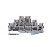 50pcs Din Rail Terminal Nuits Pt2.5-3l Connecteur Électrique Triple Couche Câblage À Ressort Fil De Connexion Coneventterminal Nuits - Type Gray
