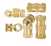 50pcs Écrou D'insertion En Laiton M2M2.5M3 Moulage Par Injection Moleté Intégré Écrous À Filetage Cuivre Inserts