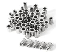 50pcs Écrous à Rivets 1/4-20, Acier Inoxydable Écrou à Insérer Assortiment d'Écrous à Rivets Écrou à Rivets à Pression de Serrage pour Produits Automobiles Électriques et Industriels