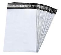 50Pcs enveloppe plastique expedition, emballage colis vetement, pochette envoie, Autoadhésive sachet Colis, Opaques sac(25×39cm)