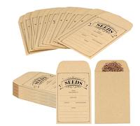 50pcs Enveloppes de Graines, 12x8cm Refermables Auto-Adhésives Sachets de Graines Papier Kraft Organisateur de Stockage de Graines pour le Stockage de Graines de Fleurs et de Légumes