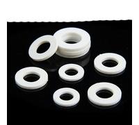 50pcs épaisseur 2mm PTFE joint plat ID 5/6/8/9/10/11/12/13/14mm résistance aux hautes températures en plastique King bride rondelle d'étanchéité-6x12x2mm