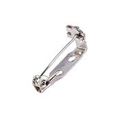 50pcs Epingles de Sécurité en Métal Épingle à Nourrice Epingle pour Broche avec des Trous Fermoirs à Epingles pour Fabrication de Bijoux Badges et Artisanat 20mm Argent