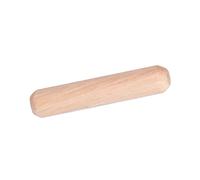 50pcs Goujons en Bois Ronds Chevilles Cannelés en Bois Dur pour le Gabarit de Perçage (M6*30mm)