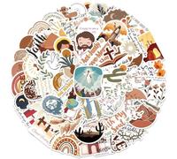 50PCS Inspirational Christian Stickers, Jesus Bible Verse Stickers for Water Bottle Laptop Journaling Notebooks Scrapbooking, DIY Boho Aesthetic Sticker for Teens & Adults
