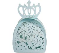 50PCS Laser Cut Motif Fleurs Avec Couronne Sur Le Dessus Petites Boîtes De Faveur Pour L'anniversaire Mariage Mariée Douche Party