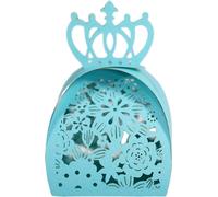 50PCS Laser Cut Motif Fleurs Avec Couronne Sur Le Dessus Petites Boîtes De Faveur Pour L'anniversaire Mariage Mariée Douche Party