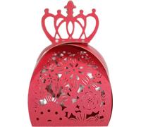 50PCS Laser Cut Motif Fleurs Avec Couronne Sur Le Dessus Petites Boîtes De Faveur Pour L'anniversaire Mariage Mariée Douche Party