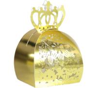 50PCS Laser Cut Motif Fleurs Avec Couronne Sur Le Dessus Petites Boîtes De Faveur Pour L'anniversaire Mariage Mariée Douche Party