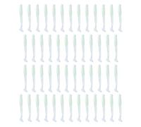 50Pcs Leurres de pêche en plastique blanc lumineux en forme de T avec appâts de vers pour têtards pour la pêche au bar, à la truite et au saumon - Accessoires de matériel de pêche
