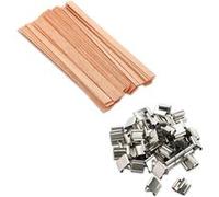 50PCS/LOT 13 * 130mm Cire Mèche Bougie En Bois Avec Socles Fournie G