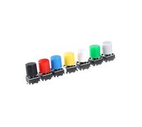 50pcs/lot 7 Color Cap Hat G62 for 6 * 6mm Tactile Push Button Switch Lid Cover Tact Cap NWPNLXEA(Weiß)