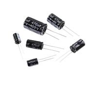 50PCS/Lot Aluminum Electrolytic Capacitors 16V 25V 50V 1UF 2.2UF 3.3UF 4.7UF 10UF 22UF 33UF 47UF 100UF 220UF 330UF 470UF AUOQKQUT(50V 4.7UF 5x11)
