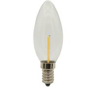 50pcs/lot C35 E14 Ampoule Pointue LED Filamet Ampoule Cristal Source De Lumière Lustre Vitage Ampoule LED, 2200k Yellow, 12V E14 1W