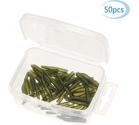50Pcs/Lot Carp Fishing Hook Sleeve Hair Rig Line Aligner Sleeves Soft Anti Tangle Fishing Tackle Aligner Accessoires de pêche à la carpe