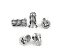 50pcs M1.6 M2 M2.5 M3 M4 304 A2 Acier Inoxydable Non Standard Petite Tête Croix Encastrée Phillips Plat Tête Fraisée Boulons Vis, M2x6x3mm