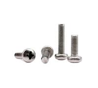 50pcs M1 M1.2 M1.6 M2 M2.5 M3 M4 minuscule Mini réparation ordinateur portable téléphone jouets lunettes imprimante croix Phillips vis à tête ronde(304 stainless steel,25MM_M3.5)