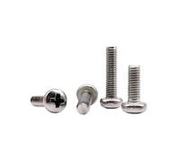 50pcs M1 M1.2 M1.6 M2 M2.5 M3 M4 petite vis à tête ronde croisée de réparation(304 stainless steel,20MM_M1.6)