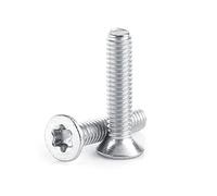 50pcs M2 5 en acier inoxydable SS304 Vis de machine à tête plate à tête plate Boulons les boules de corrosion haute résistance pour les appareils de communication du bureau à (M2,5 x 10)