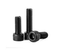 50pcs M2 Boulon 12.9 Grade Acier Alliage Noir Vis À Six Pans Creux M2 * 3 4 5 10 12 16 18 20 25 28 30mm Vis Étendue Filetage Complet(M2x5mm 50pcs)