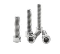 50pcs M3 DIN912 non moleté 304 A2-70 en acier inoxydable hexagone à six pans creux capuchon de cylindre vis tête boulon(6mm)