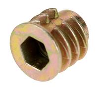 50pcs M4×8mm Zinc Alloy Furniture Hex Drive Head Nut Threaded, For Wood Insert Threaded Interface Screws