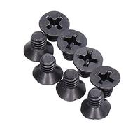50Pcs M4 Plat Tête Fraisée Prise Bouchon Vis Noir Galvanisé Boulons Fraisés Finition Lumineuse Entièrement Machine Fil (M4*6)
