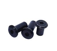 50pcs M6 noir en acier au carbone grand plat hexagonal à six pans creux tête Rivet connecteur insérer Joint manchon écrou(M6*12mm)