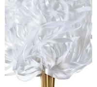 50pcs Mariage Pâches de mariage Blanche à ruban blanc With Bell Ribbon Sticks Stremers Stremers Dance Place Planches pour fête Favors Decors Streamers
