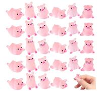 50pcs Mini Animaux en résine, Mini porcs Lumineux avec 6 Styles Mixtes, minuscules Animaux en résine pour Le Bricolage, Le Jardin, Le Paysage, la Maison de poupée, l'aquarium, Les Jouets et Les Jeux