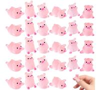 50pcs mini animaux en résine, mini porcs lumineux avec 6 styles mixtes, minuscules animaux en résine pour le bricolage, le jardin, le paysage, la maison de poupée, les poupées et accessoires de maiso