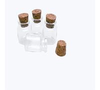 50pcs Mini Bouteille En Verre Transparent avec Bouchon En liège,Petite Bouteille en Verre Capacité 15 ml, Mini-Bouteille, Mini bocaux