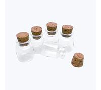 50pcs Mini Bouteilles en Verre Transparent Avec Bouchon en liège, capacité 20ml, diamètre extérieur 30 mm,pour Creation Stockage Bijoux (50, 20ml)